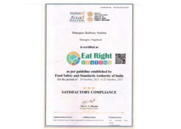 5 stations including Dimapur got "Eat Right Station" status